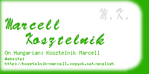 marcell kosztelnik business card